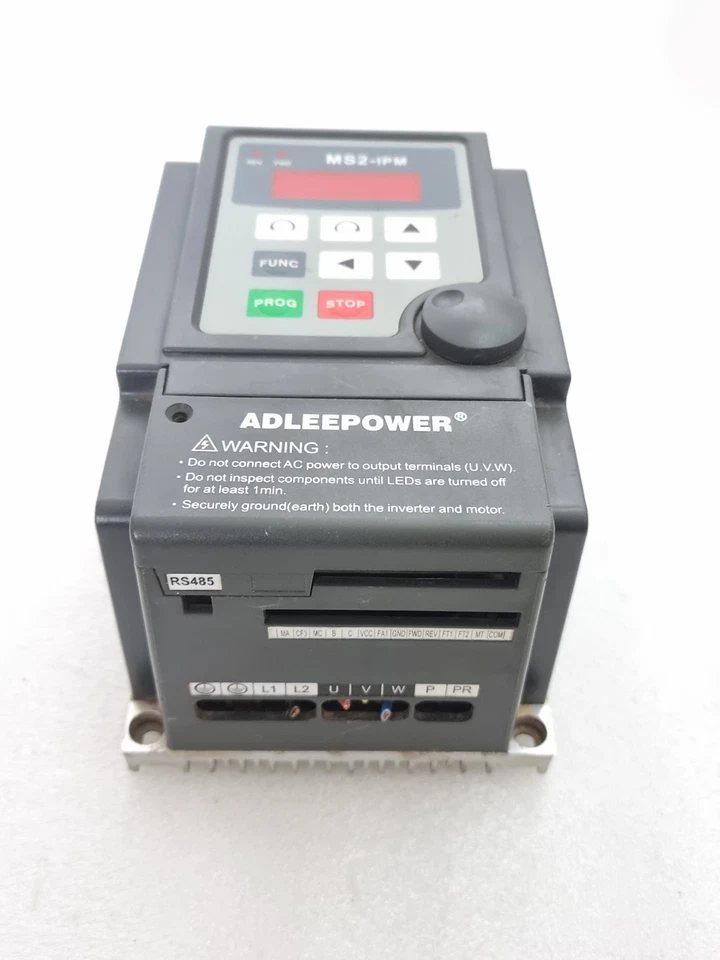 ATECH ADLEEPOWER MS2-IPM VFD INVERTER 0.4KW 0.5HP 1PH 220V INPUT 3PH OUTPUT